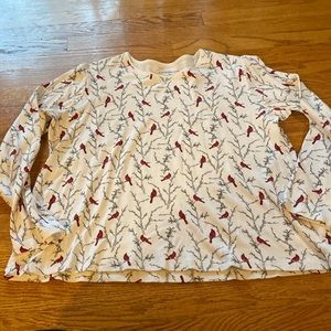 Croft & Barrow XL cardinal print shirt.